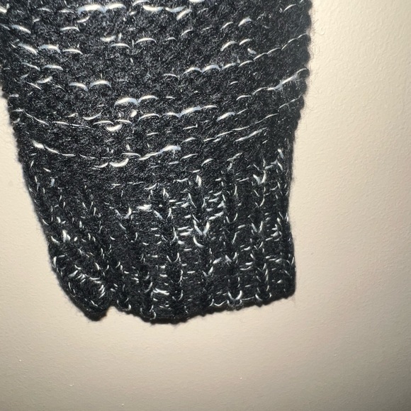 NWT Abound Black Twist Front Knit Faux Wrap 90s Y2K Open Front V Neck Sweater XS - Picture 5 of 9